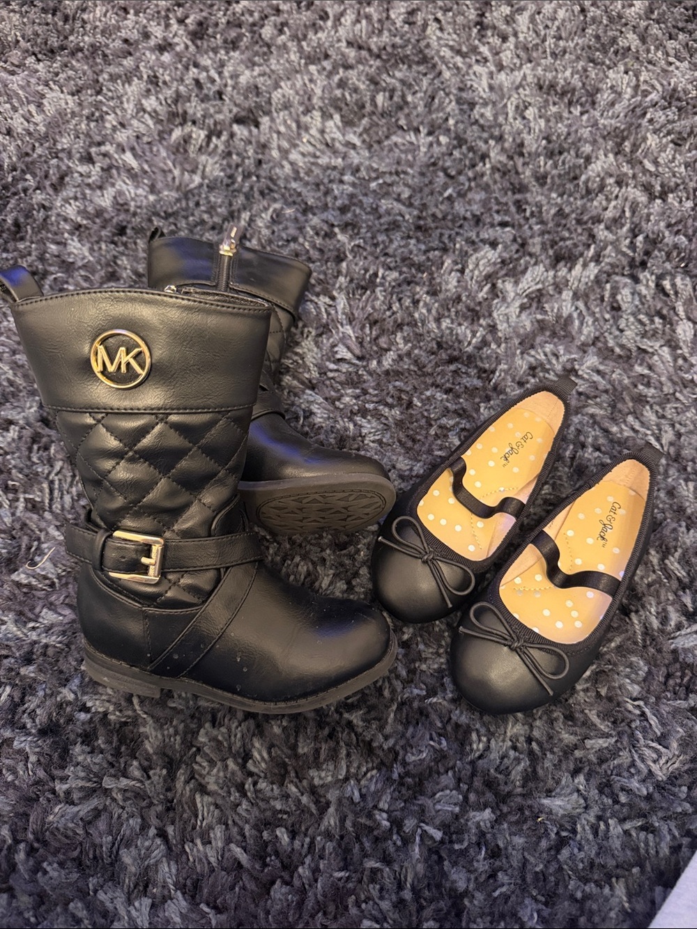 Lot of 2 pairs Kids Shoes: MK Boots & Cat&Jack Shoes